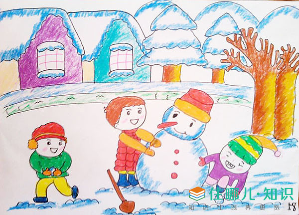 《幼儿园冬天雪景绘画作品欣赏》的内容,具体内容:冬天来了,天气渐渐