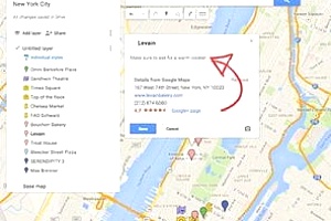 怎样利用谷歌地图制作旅游路线？